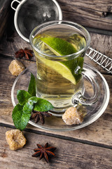 tea with mint and lemon
