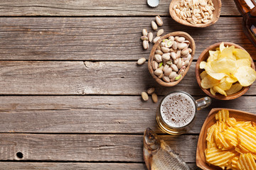 Beer and snacks