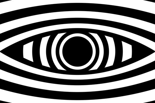 Eye - abstract black and white background
