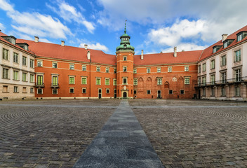 Royal Castle the inner yard, Warsaw - obrazy, fototapety, plakaty