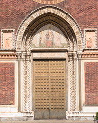 Main door of the St. Mark's Basilica in Milan