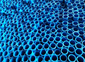 many blue pipe