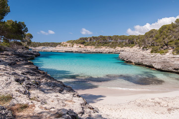 Fototapeta na wymiar Paradise beach on spanish mediterranean island