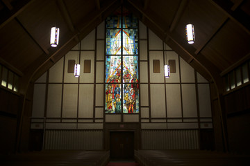 Fototapeta na wymiar Interior of a Methodist Church
