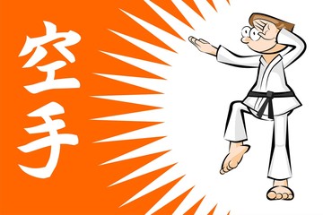 Karate fighter man