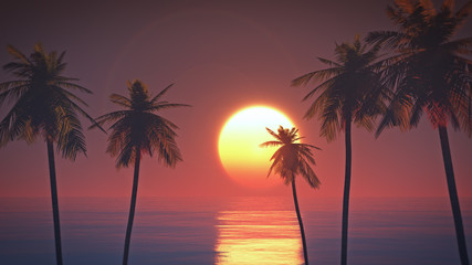 Fototapeta na wymiar Ocean sunsets