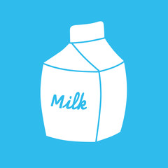 White milk carton icon.