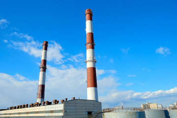 thick smoke belching from factory chimneys
