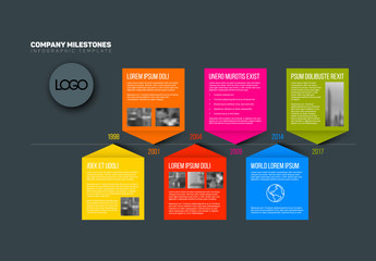 Vector Infographic timeline report template