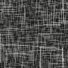 Imitation linen texture. Seamless pattern. Horizontal and vertical stripes isolated on own layers. White stripes on black background.