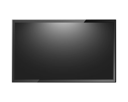 Modern TV blank screen isolated