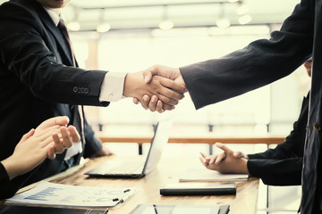 Business partnership handshake successful, Business success concept