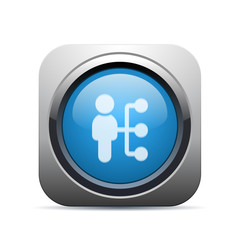 Square Push-Button - Vector