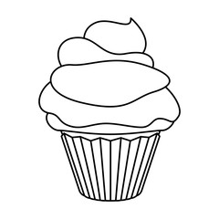 cupcake dessert sweet vector icon illustration graphic design