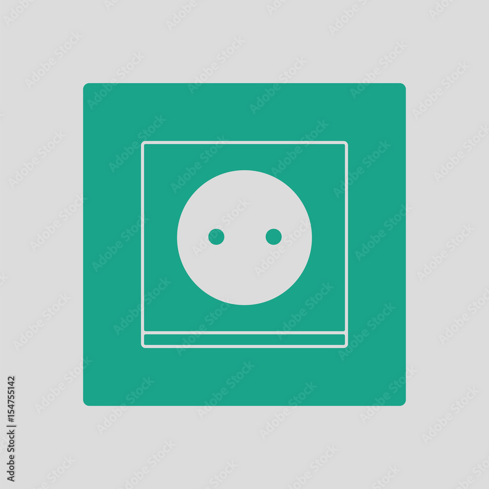 Sticker europe electrical socket icon