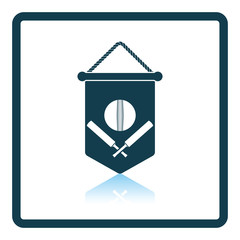 Cricket shield emblem icon