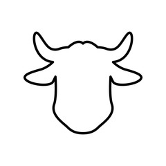 cow faceless head vector icon illustration graphic design