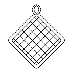 kitchen potholder object vector icon illustration graphic design