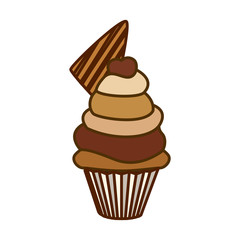 cupcake dessert sweet vector icon illustration graphic design
