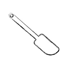 spatula cream decoration cake vector icon illustration graphic design