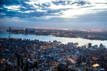 Crédence de cuisine en verre imprimé New York Manhattan skyline