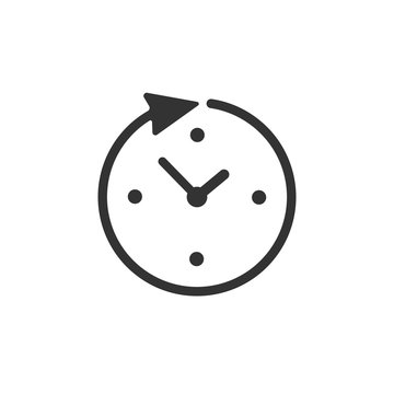 Around The Clock Vector Icon Isolated On White Background