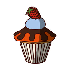 cupcake dessert sweet vector icon illustration graphic design