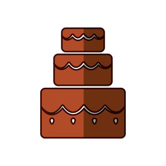 cake three floors vector icon illustration graphic design