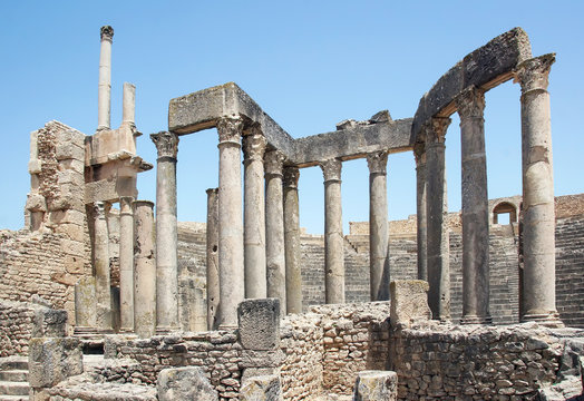 Roman Theatre in Dougga - the former capital of Numidia