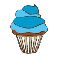 cupcake dessert sweet vector icon illustration graphic design