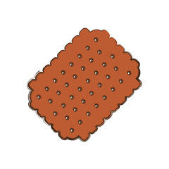cracker sweet snack vector icon illustration graphic design