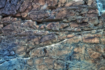 Multi-colored texture of natural stone