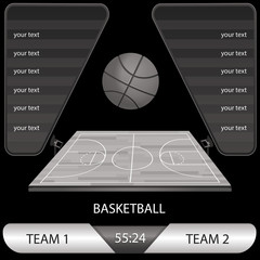 vector illustration of a basketball tournament game