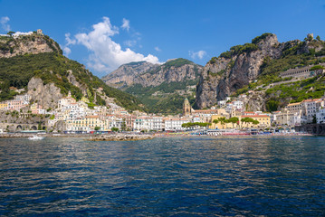 Fototapeta na wymiar Picturesque Amalfi town in Italy