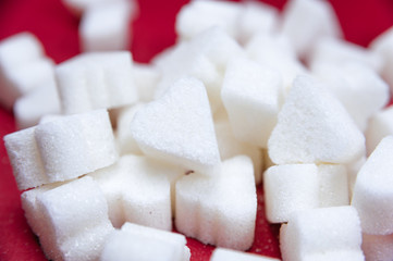 Sugar heard red background. No diet.