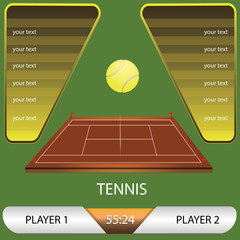 vector illustration of a tennis tournament