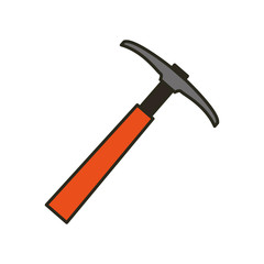 pickaxe tool construction vector icon illustration graphic design
