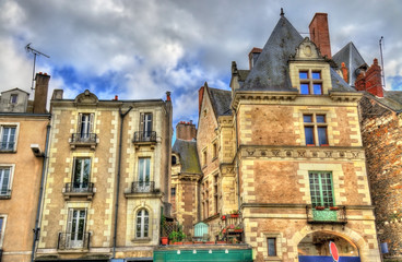 Fototapeta na wymiar Buildings in the old town of Angers, France