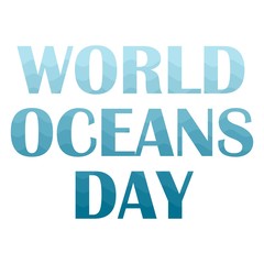 world oceans day text