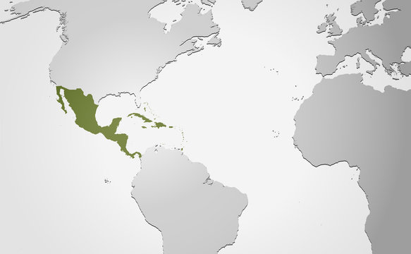 Landkarte *** Mittelamerika
