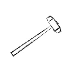 sledgehammer construction tool vector icon illustration graphic design