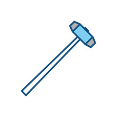 sledgehammer construction tool vector icon illustration graphic design