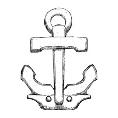 anchor nautical object vector icon illustration graphic design