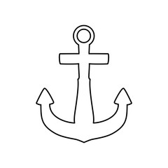 anchor nautical object vector icon illustration graphic design