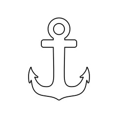 anchor nautical object vector icon illustration graphic design