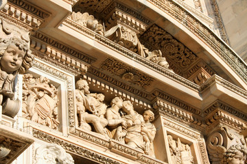 scene of Duomo Milan Cathedral in Italy