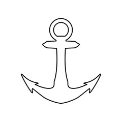 anchor nautical object vector icon illustration graphic design