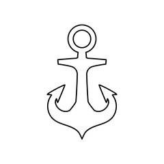 anchor nautical object vector icon illustration graphic design