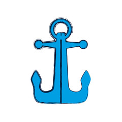anchor nautical object vector icon illustration graphic design