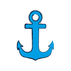 anchor nautical object vector icon illustration graphic design